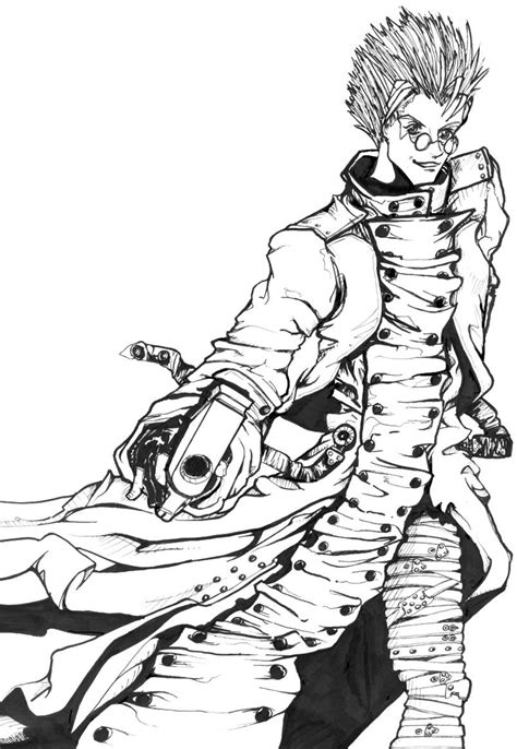 Vash The Stampede Lineart By Dkelabirath On Deviantart