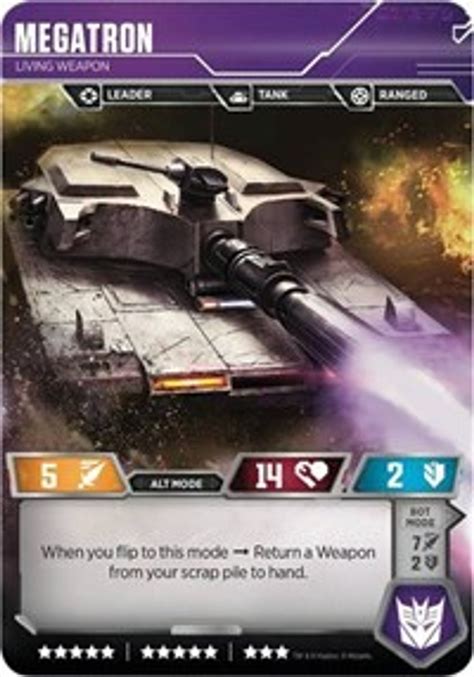 Transformers Trading Card Game Wave 1 Single Card Rare Megatron