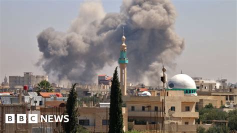 Syria War Air Strikes Knock Out Hospitals In Deraa Bbc News