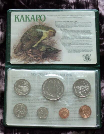 New Zealand – Uncirculated Set 1986 Kakapo dollar – Coin.NZ New Zealand coins and online ...