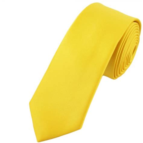 Plain Bright Yellow 6cm Skinny Tie From Ties Planet Uk