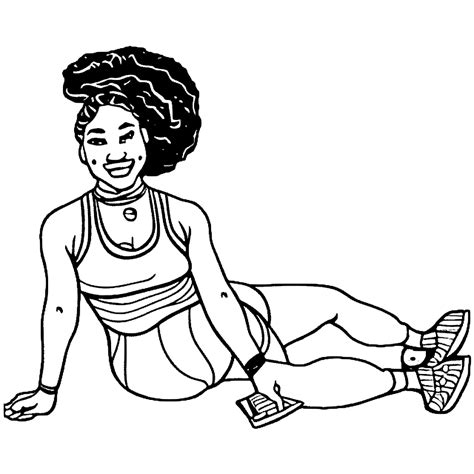 Serena Williams Coloring Page · Creative Fabrica