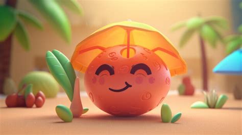Premium Photo Sun 3d Cartoon Summer Generative Ai