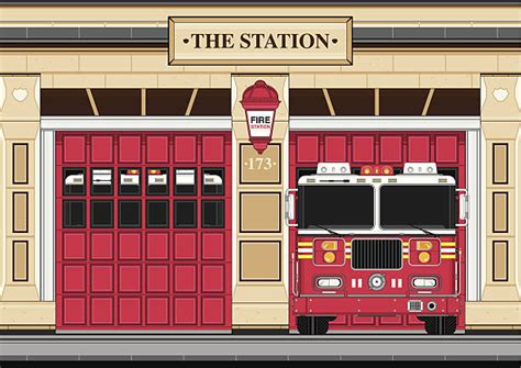 Fire Station Clip Art, Vector Images & Illustrations - iStock