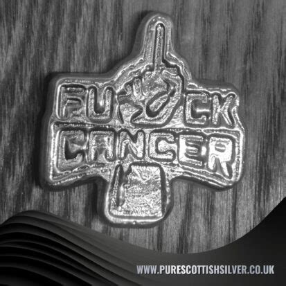 Fuck Cancer 2 Troy Oz Solid Silver Fuck Cancer Bar Powerful