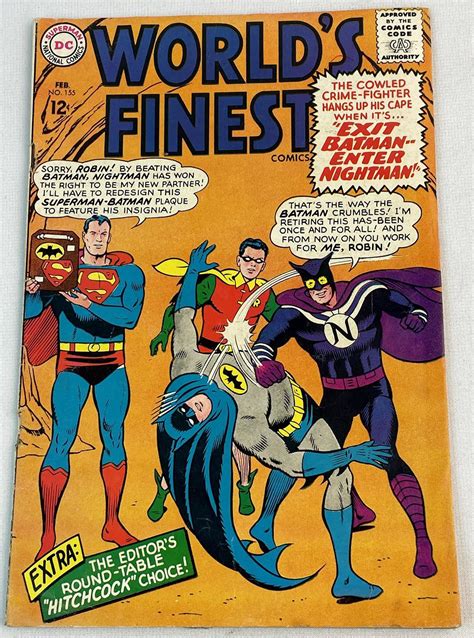 Lot Vintage Feb 1966 Worlds Finest No 155 Dc 12 Cent Comic Book