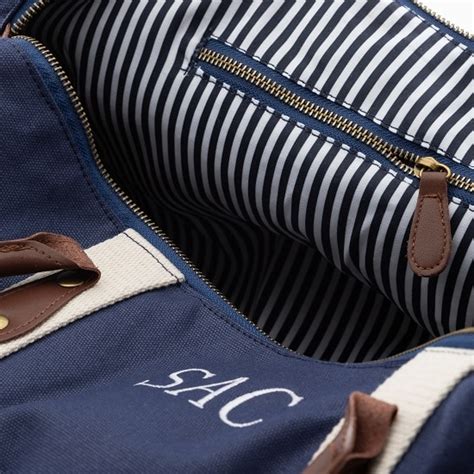 Personalized Canvas And Leather Duffle Bag The Man Registry