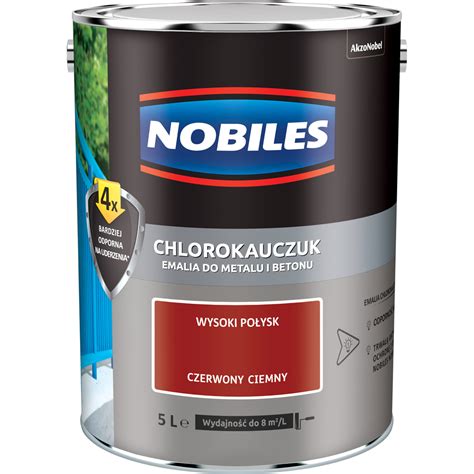 Nobiles Chlorokauczuk Czerwony Ciemny 5 L AkzoNobel Zasoby