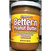 Better N Peanut Butter Real Peanuts Banana Spread Calories Nutrition