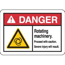 Brady Part Danger Rotating Machinery Proceed With Caution Or