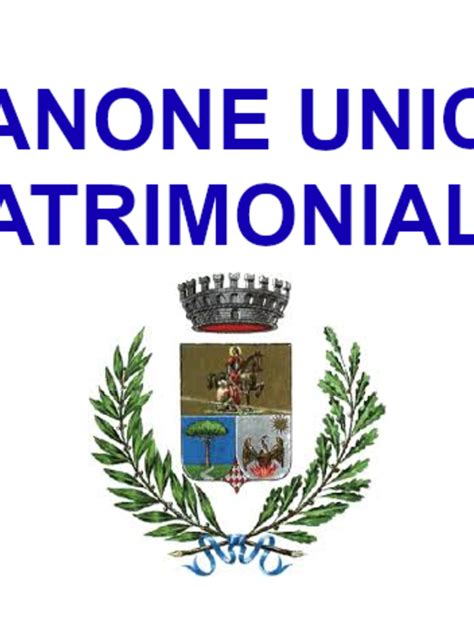 Canone Unico Patrimoniale Ex TOSAP ICP Comune Di Taurianova