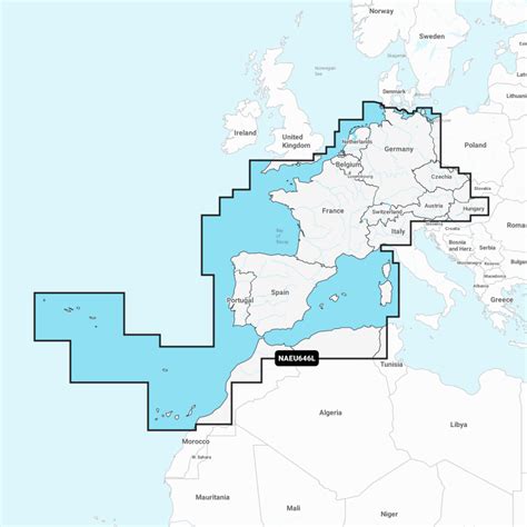 Elektronische Zeekaart Navionics Platinum EU646L West Europa Moory Nl