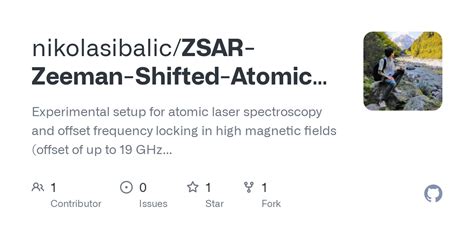 GitHub Nikolasibalic ZSAR Zeeman Shifted Atomic Reference