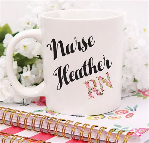 Custom Nurse Mug Nurse Rn Mug Personalized Nurse By Busheloflove Nurse