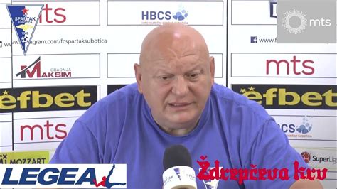 Najava Utakmice Fk Vojvodina Fk Spartak Žk Iii Kolo Sls 23 07