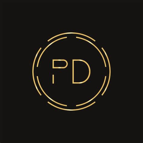 Premium Vector Initial Letter PD Logo Design Vector Template PD