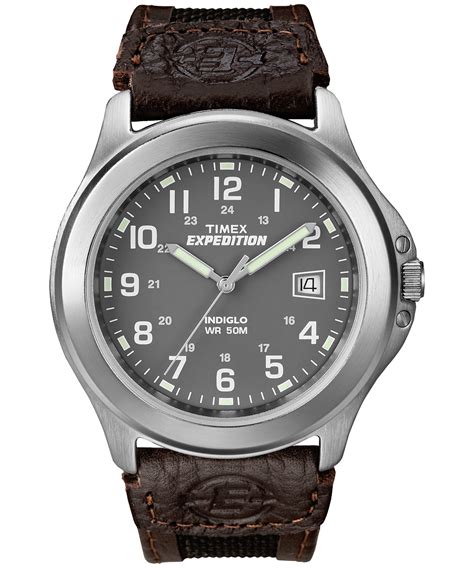 Expedition Metal Field 40mm Leather Strap Watch T40091 Timex Ca