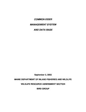 Fillable Online State Me WILD TURKEY MANAGEMENT SYSTEM AND DATA BASE