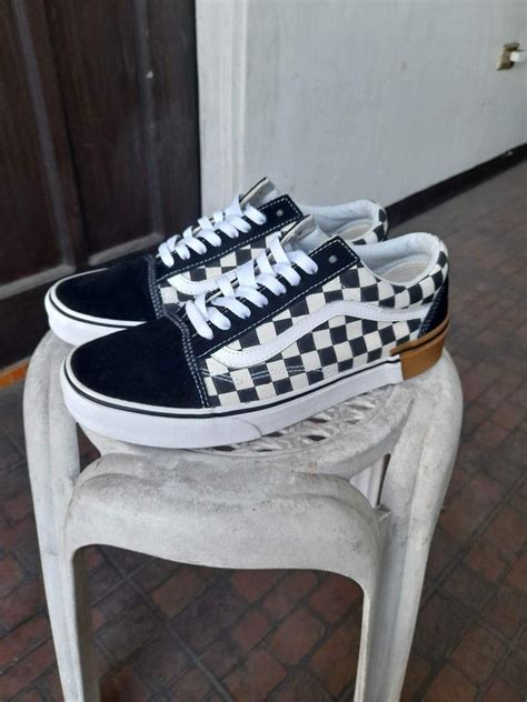 Vans Old Skool Gum Block Checkerboard Mens Fashion Footwear