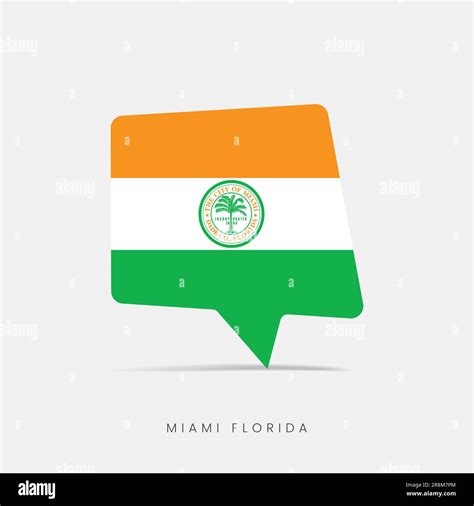 Miami Florida flag bubble chat icon Stock Vector Image & Art - Alamy