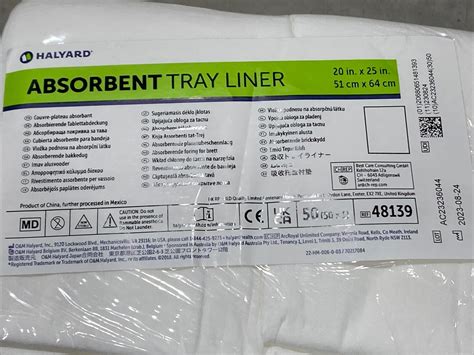 Halyard 48139 Absorbent Tray Liner 20x25 Case Of 400 For Sale Online