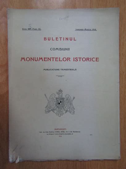 Buletinul Comisiunii Monumentelor Istorice Anul VIII Fasc 33