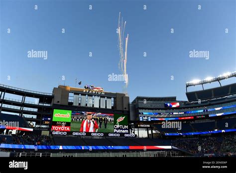 May 11 2019 A View Of The Gillette Stadium Score Board With A Sixth