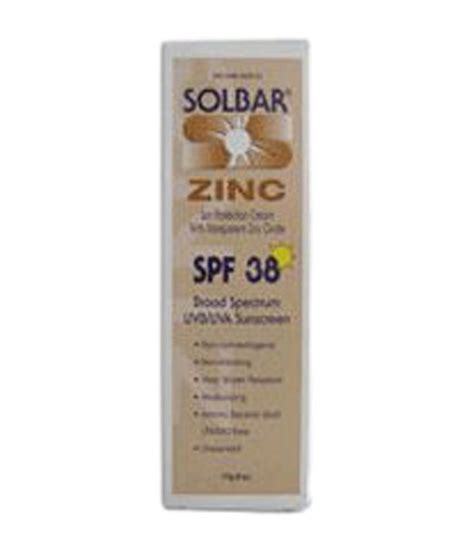 Solbar Zinc Sun Protection Cream With Spy 38 Buy Solbar Zinc Sun