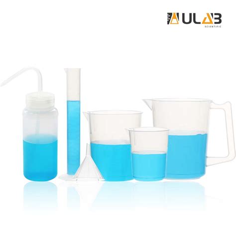 Ulab Scientific Experiment Kit Plastic Beakers Measuring Cylinder Plastic Funnel And Wide