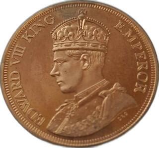 Shillings Edward Viii Copper King Emperor Southern Rhodesia