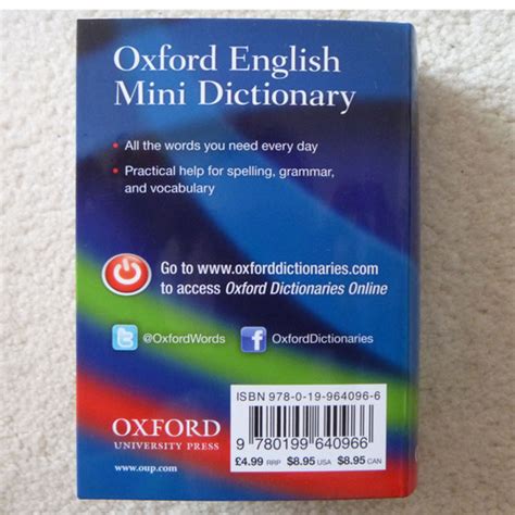 Oxford English Mini Dictionary 9780199640966 Oxford