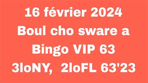 Boul Cho Pou Sware F Vrier Bingo Vip Lony Lofl