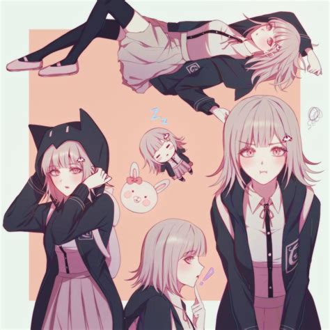 Nanami Chiaki And Usami Danganronpa And 2 More Drawn By Kkochmeli