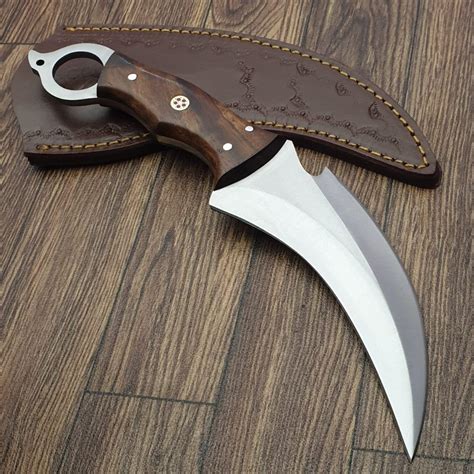 Warivo Knife Karambit Knife Fixed Blade With Sheath