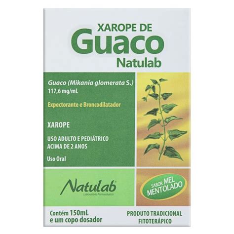 Xarope De Guaco Natulab 117 6mg ML Caixa 1 Frasco 150mL De