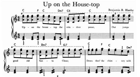 Up On The House Top Piano Sheet Music