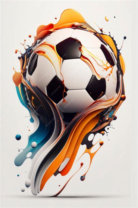 Premium Ai Image A Beautiful Soccer Ball On White Background In The