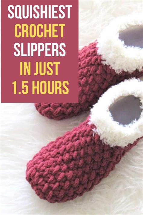 1 5 Hour Slipper Free Chunky Crochet Slipper Pattern Crochet