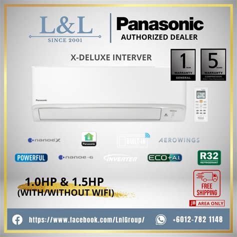 Panasonic R X Deluxe Inverter Air Conditioner Xpu Series Hp Hp