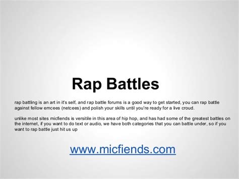 Rap battles micfiends.com