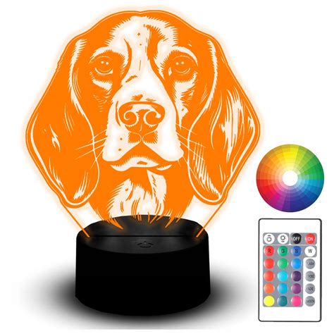 Lampka Nocna Led Statuetka Rgb D Grawer Pies Piesek Rasa Beagle