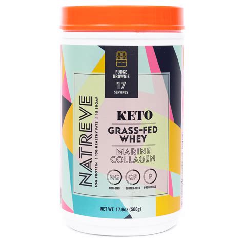 Natreve Keto Collagen Protein Powder Chocolate Fudge Brownie 1 1 Lb