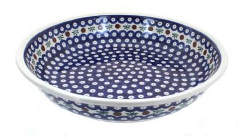 Blue Rose Polish Pottery Nature Large Shallow Serving Bowl 1 Ralphs