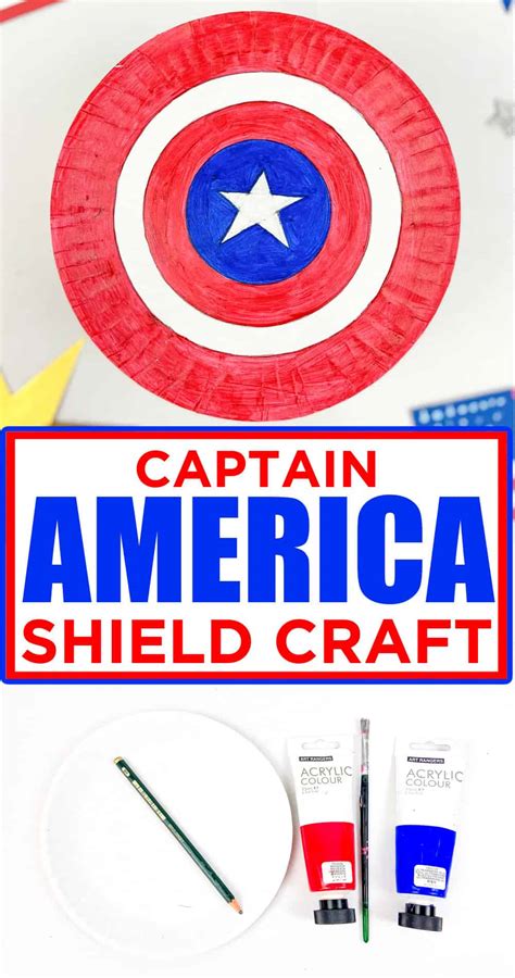 Captain America Paper Plate Shield Made With Happy