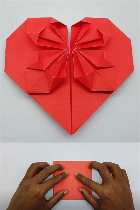 How To Make A Paper Heart Very Easy Way Origami Heart Folding