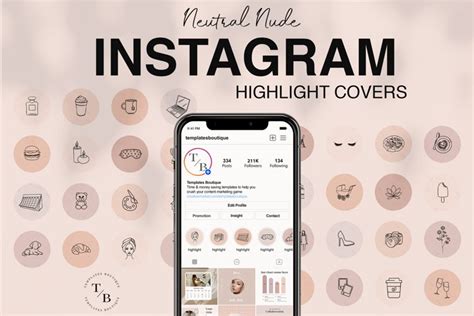 Neutral Nude Instagram Stories Highlight Cover Icons