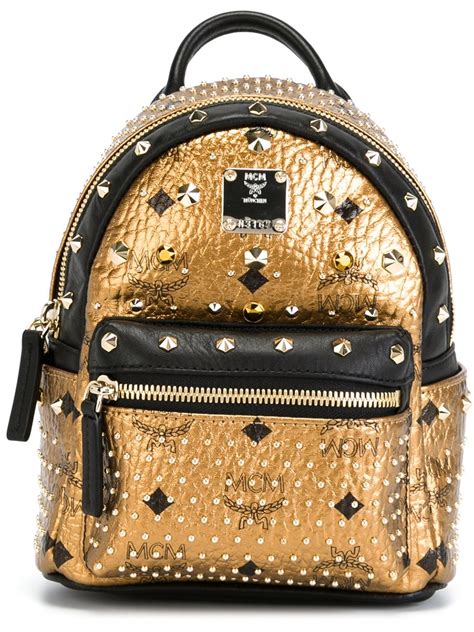 Mcm Backpack White And Gold Iucn Water