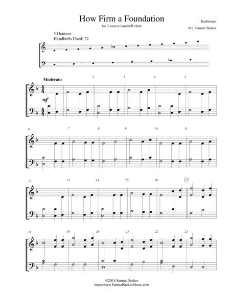 How Firm A Foundation For Octave Handbell Choir Arr Samuel Stokes