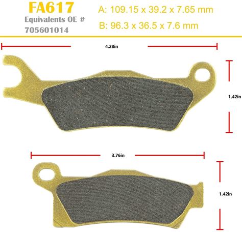 Brake Pads For 2013 2021 Can Am Outlander 450 500 570 650 800R 850 1000