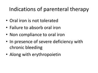 Drug treatment of iron deficiency anaemia | PPT | Free Download